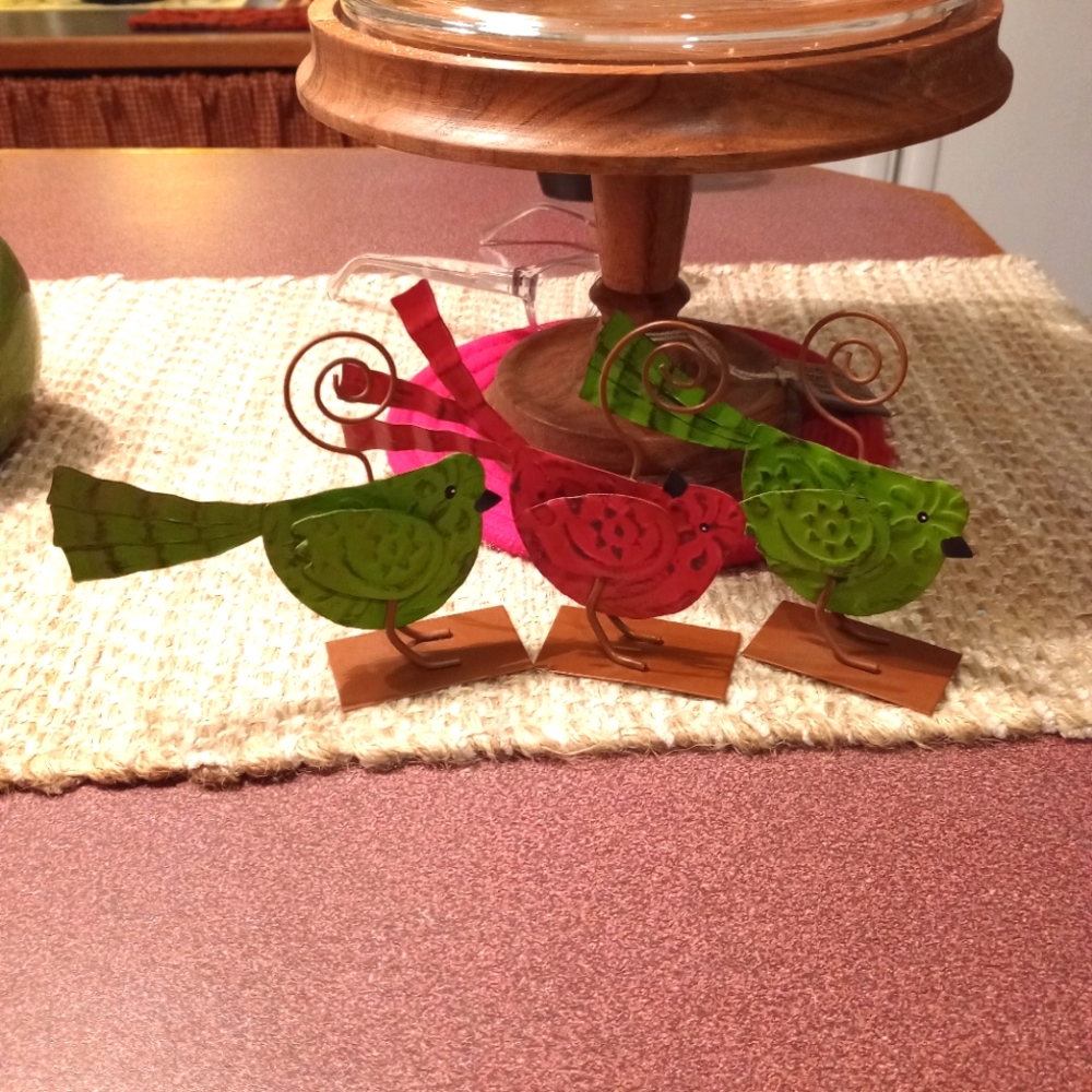 Set of 3 Bird card/photo holders